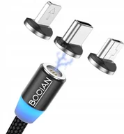 Kable USB - Kabel magnetyczny do iPhone Micro Usb-c 3w1 3A 2M - miniaturka - grafika 1