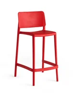 Taborety i hokery - AJ Produkty Krzesło barowe RIO, siedzisko 650 mm, czerwony - miniaturka - grafika 1