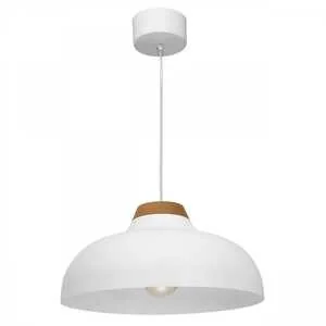 Luminex Burgos 1990 lampa wisząca zwis 1x60W E27 biała - Lampy sufitowe - miniaturka - grafika 1