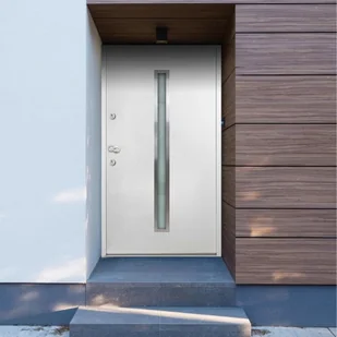 shumee Aluminiowe drzwi zewnętrzne białe 110 x 207,5 cm - Drzwi zewnętrzne - miniaturka - grafika 4