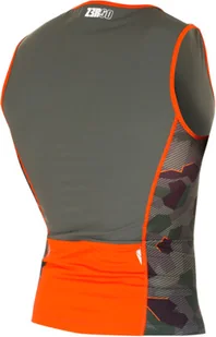 ZEROD koszulka triathlonowa RACER SINGLET zielona - Bielizna sportowa męska - miniaturka - grafika 2