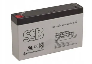 SSB Akumulator Sb 7-6 6V 7Ah Agm do Ups - Baterie do zasilaczy awaryjnych UPS - miniaturka - grafika 1