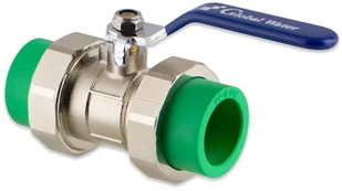 Global Water Zawór kulowy mosiężny 1" PP x PP - Zawory i kraniki - miniaturka - grafika 1