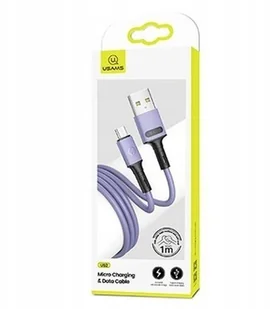 USAMS Kabel Microusb Fast Charge 1M Fioletowy - Kable USB - miniaturka - grafika 1