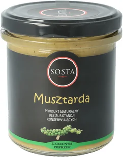 Sosta Musztarda z zielonym pieprzem 320g Sosta - Pieprz - miniaturka - grafika 1