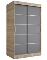 Szafy - Przesuwna szafa 120 dąb sonoma + antracyt Livia 3X - miniaturka - grafika 1