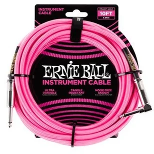 Ernie Ball EB 6078 Kabel instrumentalny 3,05 m Różowy - Inne akcesoria gitarowe - miniaturka - grafika 1