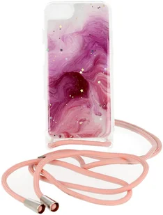 Etui IPHONE 11 PRO Rope Sznurek Glitter Case różowe - Etui i futerały do telefonów - miniaturka - grafika 1