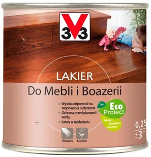 V33 Lakier do mebli Dąb rustykalny Połysk 0 25 l - Lakiery do drewna - miniaturka - grafika 1