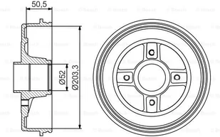 BOSCH Bęben hamulcowy 0 986 477 308 0 986 477 308 - Bębny hamulcowe - miniaturka - grafika 1