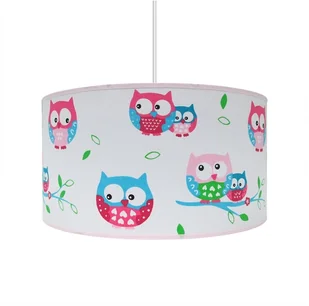 Lampdar Żyrandol dziecęcy OWLS 1xE27/60W/230V biały - Lampy sufitowe - miniaturka - grafika 1