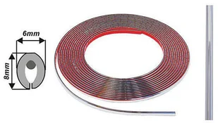 Carpoint Listwa chromowana U 8x6mm 5m CAR2218540 - Akcesoria motoryzacyjne - miniaturka - grafika 1