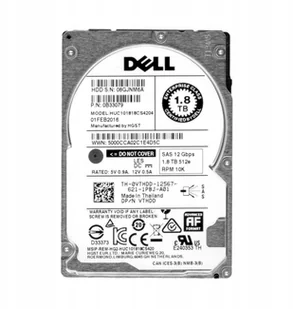 Dell 0VTHDD 1.8TB 10K SAS-3 2.5'' HUC101818CS4204 - Dyski serwerowe - miniaturka - grafika 1
