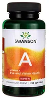Witaminy i minerały dla sportowców - SWANSON Vitamin A 10000IU 250 softgels - miniaturka - grafika 1