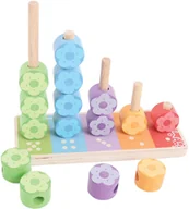 Sortery dla dzieci - Bigjigs Toys Ltd sorter z kwiatkami do nauki liczenia - miniaturka - grafika 1