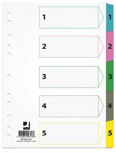 Q-Connect Przekładki A4 mylar 1-5 KF00161 - Przekładki do segregatorów - miniaturka - grafika 1