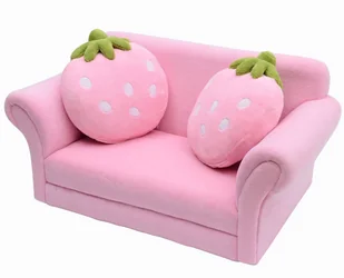 Homcom Sofa dziecięca Fotel Kanapa (sofa truskawka) - Fotele i pufy dla dzieci - miniaturka - grafika 1