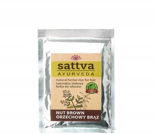 Sattva Ayurveda Naturalna farba henna Nut Brown - Farby do włosów i szampony koloryzujące - miniaturka - grafika 1