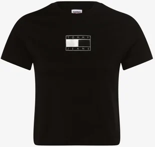 Tommy Jeans T-shirt damski, czarny - Koszulki i topy damskie - miniaturka - grafika 1