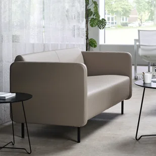 AJ Produkty Sofa 2-osobowa CLEAR, eko-skóra, taupe - Sofy i kanapy - miniaturka - grafika 1