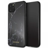 Etui i futerały do telefonów - Guess Marble - Etui iPhone 11 Pro Max czarny - miniaturka - grafika 1