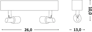 IDEAL LUX Lampa Ścienna Slem Ap2 White 142081 Wys. 10,0 - Lampy ścienne - miniaturka - grafika 2