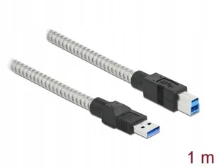 Delock USB-B 1.0m metalowy 86778 - Kable USB - miniaturka - grafika 2