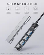 Huby USB - AUKEY CB-C94 HUB USB-C SLIM ALUMINIUM 4XUSB 3.0 CB-C94 - miniaturka - grafika 1