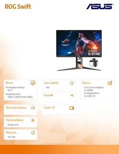 Asus PG259QNR Czarny (90LM05Q3-B01370) - Monitory - miniaturka - grafika 3