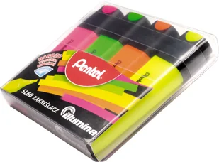 Pentel Zakreślacz 4 kolory Sl60-st4 Etui - Przybory szkolne - miniaturka - grafika 2