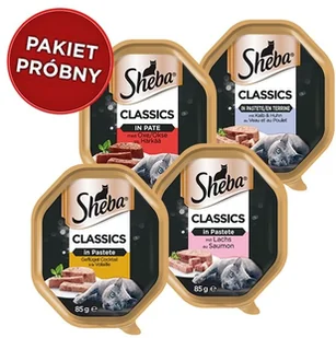 Sheba Classics mix smaków Tacka 85g x 24 - Mokra karma dla kotów - miniaturka - grafika 1