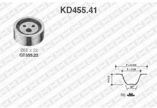 SNR Zestaw paska rozrządu KD455.41 - Mechanizmy rozrządu - miniaturka - grafika 1