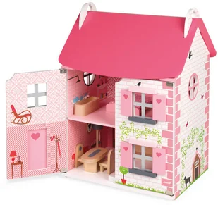 Janod Domek dla lalek z 11 meblami 3700217365813 - Klocki - miniaturka - grafika 1
