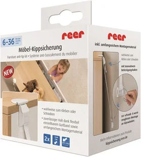 Reer Uchwyt do mebli Anti-tip kit 2 szt - Zabezpieczenia dla dzieci - miniaturka - grafika 1