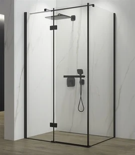 Atrium prostokątna 90x70 Catania Nero UP0309 B+US070 B - Kabiny prysznicowe - miniaturka - grafika 1
