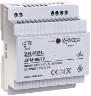 Zamel Zasilacz Impulsowy 60W / 12V ZPM-60/12 - Bezpieczniki elektryczne - miniaturka - grafika 2