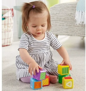 Mattel ZESTAW 4 KLOCKI PIERWSZE SŁÓWKA FJP05 - Klocki - miniaturka - grafika 3