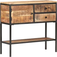 Szafki do salonu - vidaXL Szafka, 85x30x80 cm, surowe drewno mango 320486 - miniaturka - grafika 1