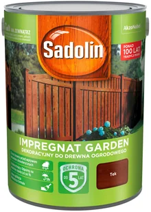 Sadolin Impregnat dekoracyjny Garden tek 5 l - Farby i impregnaty do drewna - miniaturka - grafika 1