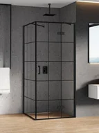 Kabiny prysznicowe - New Trendy NEW RENOMA BLACK P 120x80 D-0385A/D-0164B - miniaturka - grafika 1
