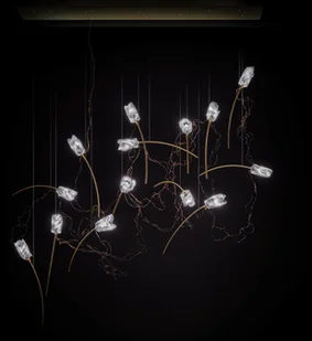 Slamp Tulip 14 lampa wisząca LED mosiądz kątowa - Lampy sufitowe - miniaturka - grafika 1