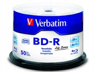 Nośniki danych - Verbatim Blu-Ray Bd-r 25GB zapis 6x Cb 50 szt - miniaturka - grafika 1