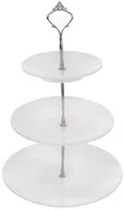 Tace i patery - Orion Patera 3-piętrowa porcelanowa na CIASTO OWOCE 122964 - miniaturka - grafika 1