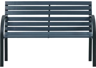 vidaXL Ławka ogrodowa, 120 cm, szara, drewno - Ławki ogrodowe - miniaturka - grafika 2
