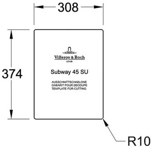 Villeroy & Boch Subway SU 45 Premiumline 3324 01 S5 - Zlewozmywaki - miniaturka - grafika 4