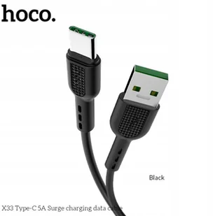 Hoco kabel Surge Fast Charge 5A Typ C X33 czarny - Kable USB - miniaturka - grafika 1