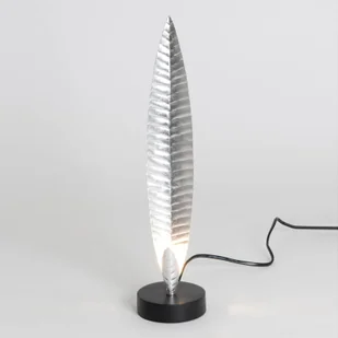 J. Holländer Lampa stołowa Penna srebrna 38 cm - Lampy stojące - miniaturka - grafika 1
