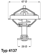 Termostaty - Wahler Termostat, żrodek chłodzący 4137.80D - miniaturka - grafika 1
