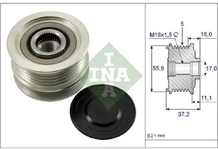 INA Alternator - sprzęgło jednokierunkowe INA 535 0113 10 - Alternatory - miniaturka - grafika 1