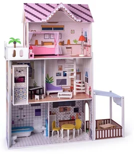 Woody Różowy domek dla lalek "Malibu" - Domki dla lalek - miniaturka - grafika 1